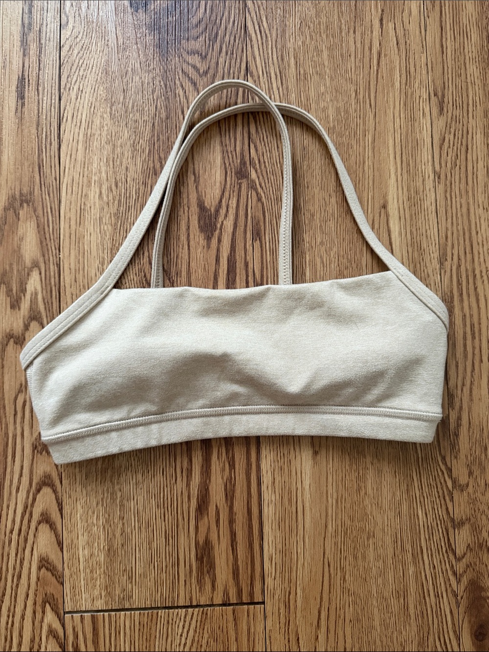 Fleo Cream Simple Stretch Sports Bralette